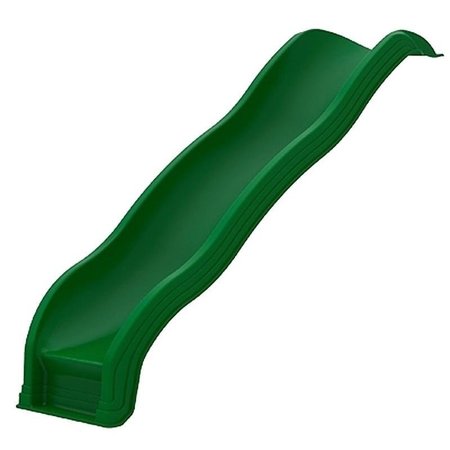 PLAYSTAR PS 8824 Scoop Wave Slide, Polyethylene, Green, For 48 in Play Deck PS8824